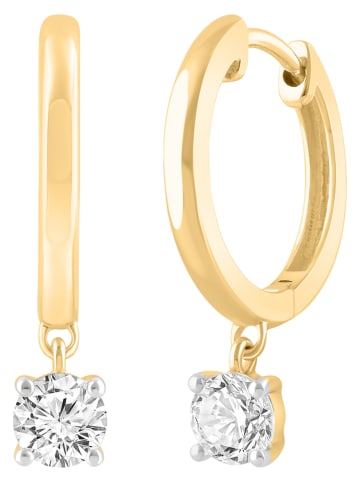 Diamonds lab grown Gouden creolen met diamanten