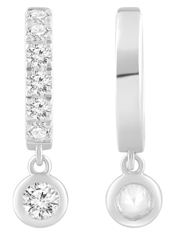 Diamonds lab grown Weißgold-Creolen mit Diamanten