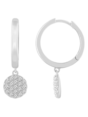 Diamonds lab grown Weißgold-Creolen mit Diamanten