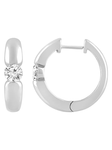 Diamonds lab grown Weißgold-Creolen mit Diamanten