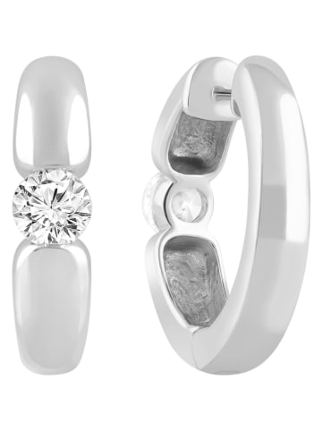 Diamonds lab grown Weißgold-Creolen mit Diamanten