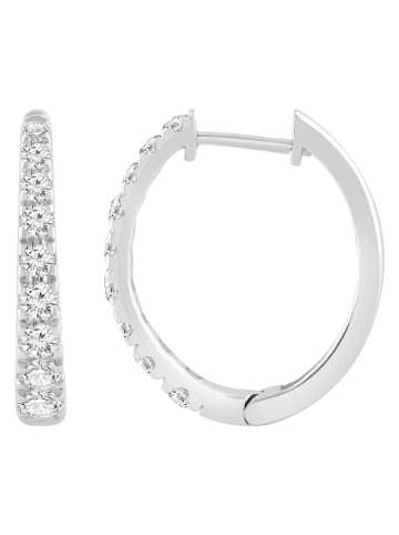 Diamonds lab grown Weißgold-Creolen mit Diamanten