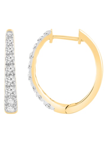 Diamonds lab grown Gouden creolen met diamanten