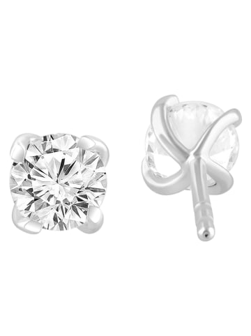 Diamonds lab grown Złote kolczyki-wkrętki z diamentami