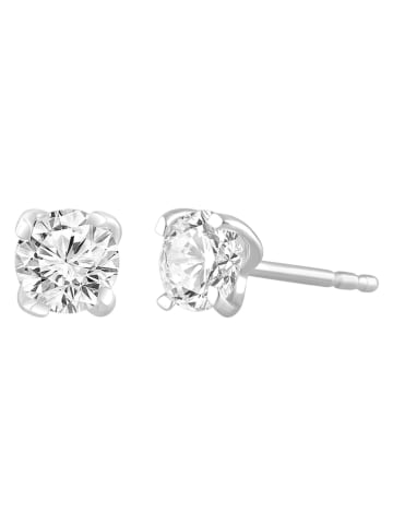 Diamonds lab grown Złote kolczyki-wkrętki z diamentami