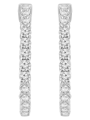 Diamonds lab grown Weißgold-Creolen mit Diamanten