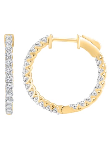 Diamonds lab grown Gouden creolen met diamanten