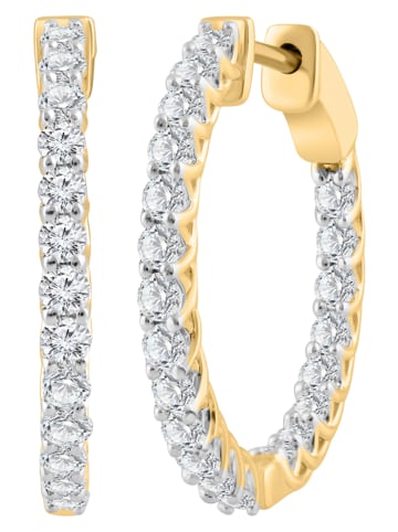 Diamonds lab grown Gouden creolen met diamanten