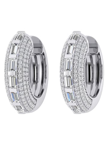 Diamonds lab grown Weißgold-Creolen mit Diamanten