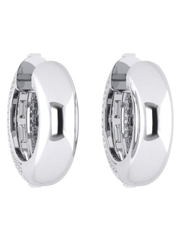 Diamonds lab grown Weißgold-Creolen mit Diamanten