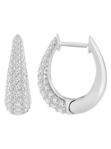 Diamonds lab grown Weißgold-Creolen mit Diamanten