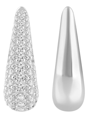 Diamonds lab grown Weißgold-Creolen mit Diamanten