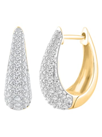 Diamonds lab grown Gouden creolen met diamanten