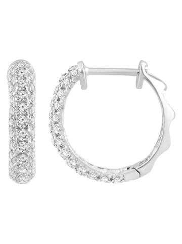 Diamonds lab grown Weißgold-Creolen mit Diamanten