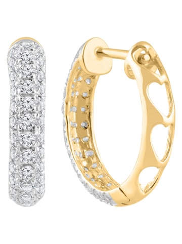 Diamonds lab grown Gouden creolen met diamanten