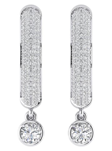 Diamonds lab grown Weißgold-Creolen mit Diamanten