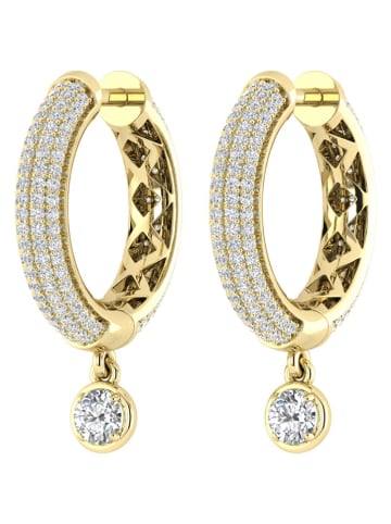 Diamonds lab grown Gouden creolen met diamanten