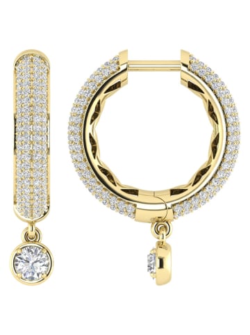 Diamonds lab grown Gouden creolen met diamanten