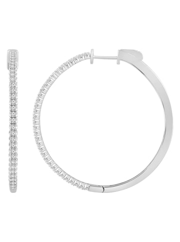 Diamonds lab grown Weißgold-Creolen mit Diamanten