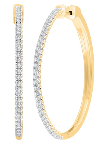 Diamonds lab grown Gouden creolen met diamanten