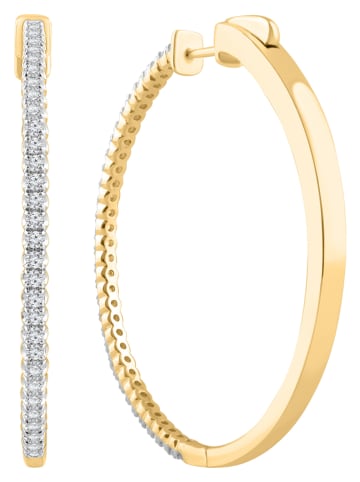 Diamonds lab grown Gouden creolen met diamanten