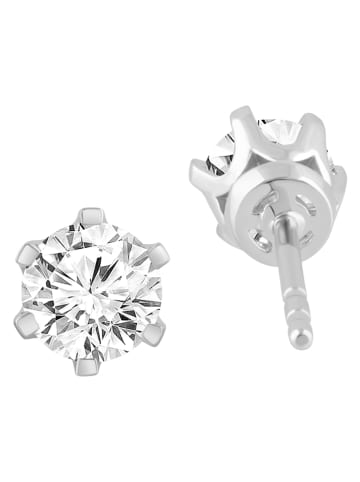 Diamonds lab grown Złote kolczyki-wkrętki z diamentami