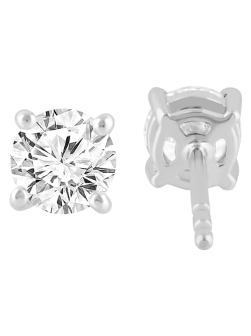 Diamonds lab grown Złote kolczyki-wkrętki z diamentami