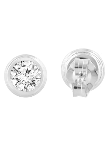 Diamonds lab grown Złote kolczyki-wkrętki z diamentami