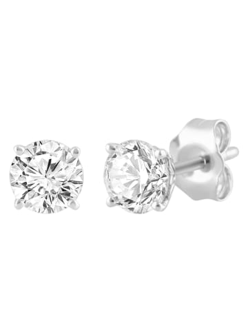 Diamonds lab grown Złote kolczyki-wkrętki z diamentami