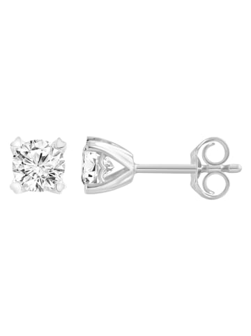 Diamonds lab grown Złote kolczyki-wkrętki z diamentami