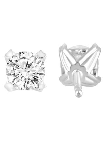 Diamonds lab grown Złote kolczyki-wkrętki z diamentami