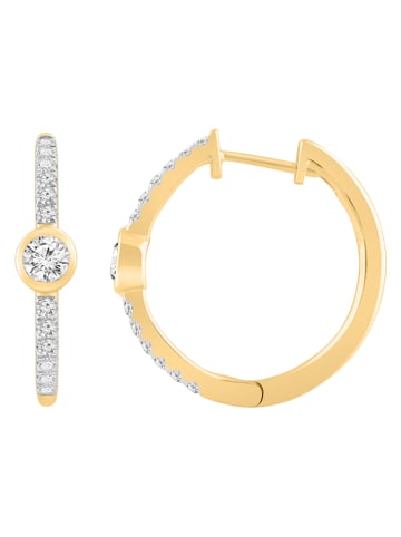 Diamonds lab grown Gouden creolen met diamanten