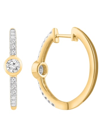 Diamonds lab grown Gouden creolen met diamanten
