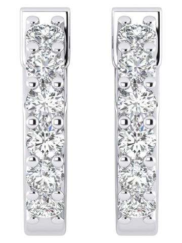 Diamonds lab grown Weißgold-Creolen mit Diamanten