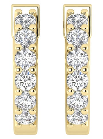 Diamonds lab grown Gold-Creolen mit Diamanten