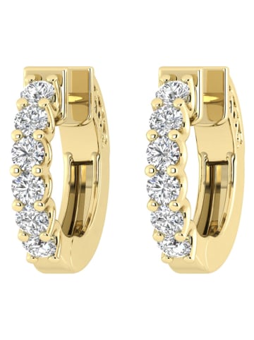 Diamonds lab grown Gouden creolen met diamanten