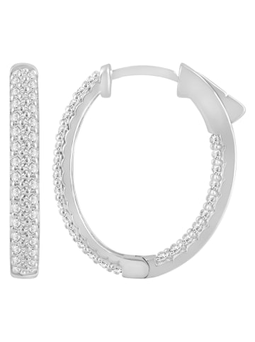 Diamonds lab grown Weißgold-Creolen mit Diamanten