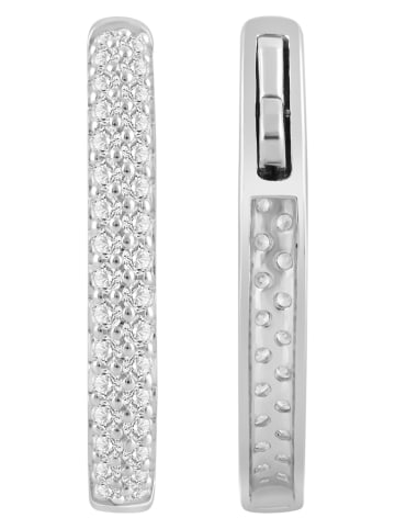 Diamonds lab grown Weißgold-Creolen mit Diamanten