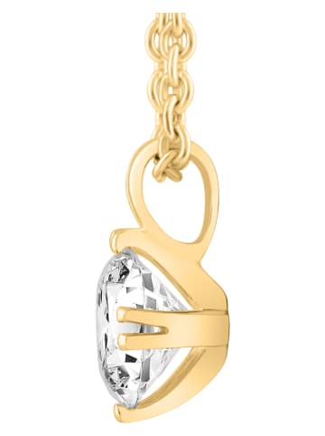 Diamonds lab grown Złota zawieszka z diamentem