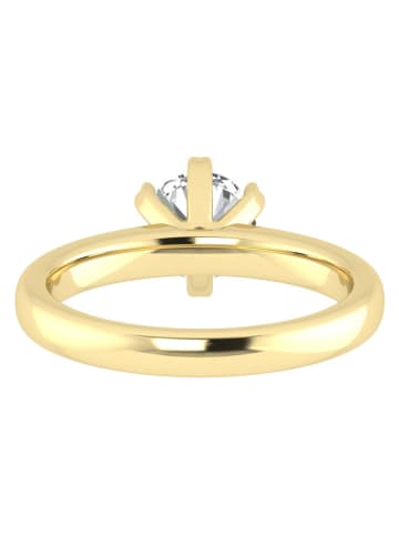 Diamonds lab grown Złoty pierścionek z diamentami
