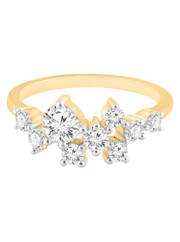 Diamonds lab grown Złoty pierścionek z diamentami