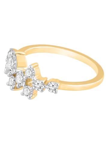 Diamonds lab grown Złoty pierścionek z diamentami