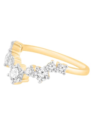 Diamonds lab grown Złoty pierścionek z diamentami