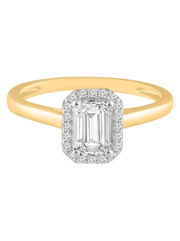 Diamonds lab grown Złoty pierścionek z diamentami