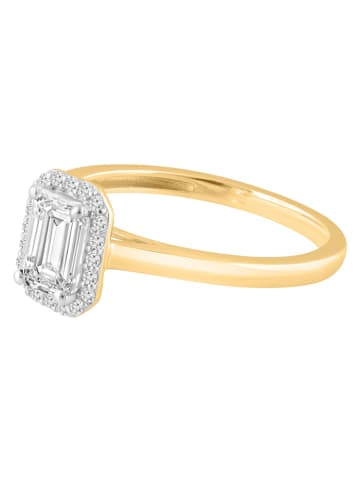 Diamonds lab grown Złoty pierścionek z diamentami