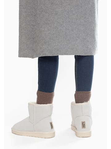 Gooce Skórzane botki zimowe "Thimble" w kolorze białym