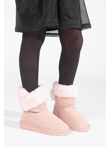 Gooce Leder-Winterboots "Florine" in Rosa