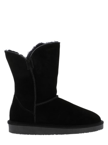 Gooce Skórzane kozaki zimowe "Breezy" w kolorze czarnym