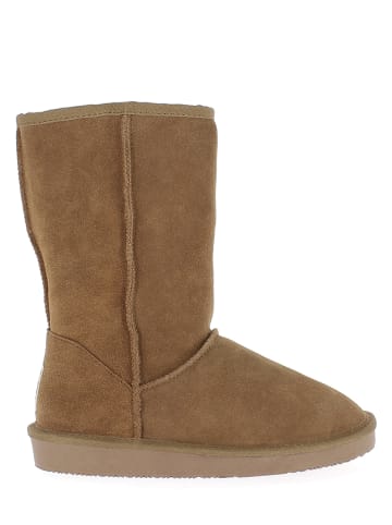 Gooce Skórzane kozaki zimowe "Pikes" w kolorze jasnobrązowym