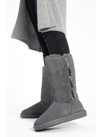 Gooce Leder-Winterstiefel "Cornice" in Grau